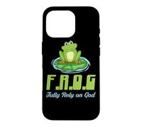 Carcasa para iPhone 16 Pro Frog Confíe plenamente en Dios Clásico Cristiano Fe & Religión