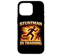Carcasa para iPhone 16 Pro Fuego Stuntman En Acción Entrenamiento Futuro Flame Intérprete