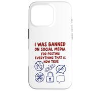 Carcasa para iPhone 16 Pro FUI Prohibido en Las Redes sociales (Declaración de teoría de la conspiración)