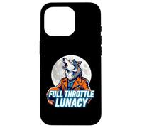 Carcasa para iPhone 16 Pro Full Throttle Lunacy Howling Biker Wolf Graphic