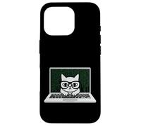 Carcasa para iPhone 16 Pro Funny Coding Cat Computer Tech Ingeniero desarrollador de Software