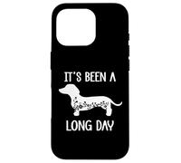Carcasa para iPhone 16 Pro Funny Dachshund Its Been a Long Day Dachshund Mom Doxie Mama