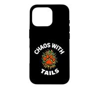 Carcasa para iPhone 16 Pro Funny Dog Owner Chaos with Tails Pet Lover