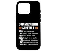 Carcasa para iPhone 16 Pro Funny Fantasy Football Commissioner Schedule Draft Day