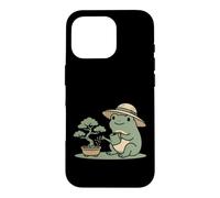 Carcasa para iPhone 16 Pro Funny Frog Bonsai Gardening Japanese Style Plant Lover