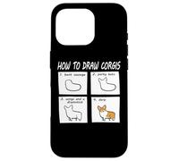 Carcasa para iPhone 16 Pro Funny How To Draw Pembroke Welsh Corgi Dog Lover