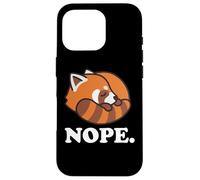 Carcasa para iPhone 16 Pro Funny Kawaii Kids Boys Girls Napping Nope Red Panda Lover
