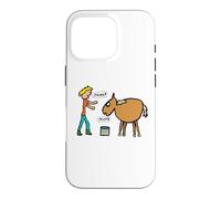 Carcasa para iPhone 16 Pro Funny Lead A Horse To Water Proverbio