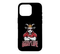 Carcasa para iPhone 16 Pro Funny Living Best Goat Life Fantasy Football Commish My King
