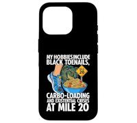 Carcasa para iPhone 16 Pro Funny Marathon Runner Carbo Loading Mile 20 Joke