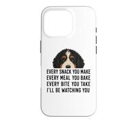 Carcasa para iPhone 16 Pro Funny Mens Womens Every Snack Make Begging Bernedoodle Dog