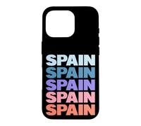 Carcasa para iPhone 16 Pro Funny Modern Repetitive Text Design Spain Spaniard Europe