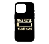 Carcasa para iPhone 16 Pro Funny Negative Aura Points Farming Aura Meter Minus 10,000