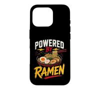 Carcasa para iPhone 16 Pro Funny Ramen Saying Humor Joke Gag Powered by Noodles