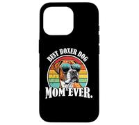 Carcasa para iPhone 16 Pro Funny Retro Vintage Womens Best Mom Boxer Dog Lover