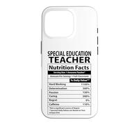 Carcasa para iPhone 16 Pro Funny Special Education Teacher Nutrition Facts Label