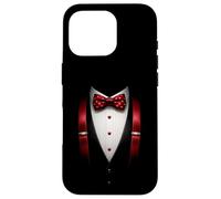 Carcasa para iPhone 16 Pro Funny Suit Costume Formal Bow Tie Halloween Tuxedo