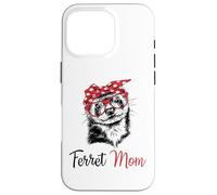Carcasa para iPhone 16 Pro Funny Womens Girls Glasses Bandana Mom Ferret Lover