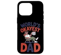 Carcasa para iPhone 16 Pro Funny World'S Okayest Dad Relajante Padre Divertido