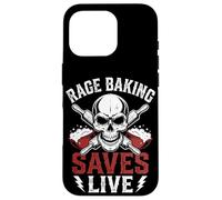 Carcasa para iPhone 16 Pro Furia Hornear Salva Diversión En Vivo Metalero Estrés Panadero Hardcore