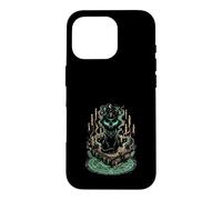 Carcasa para iPhone 16 Pro Gato Negro Místico Grimorio Brujería Gótico Oculto