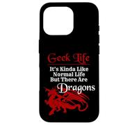 Carcasa para iPhone 16 Pro Geek Life Es un Poco como la Vida Normal, Pero Hay Dragones