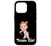 Carcasa para iPhone 16 Pro Gender Reveal Party Team Girl Cute Flossing Baby Floss Gift