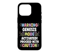 Carcasa para iPhone 16 Pro Genesis Personalized Name Funny Cute Custom Genesis Name