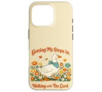 Carcasa para iPhone 16 Pro Getting My Steps in Walking with The Lord Christian Floral