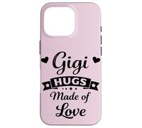 Carcasa para iPhone 16 Pro Gigi Hugs Made of Love - Abuela Favorita de los Nietos Retro