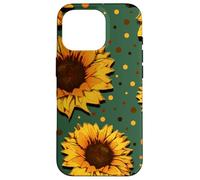 Carcasa para iPhone 16 Pro Girasol Sunshine Vibrante Vintage Pop Art Flower Graphic