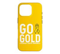 Carcasa para iPhone 16 Pro Go Gold Childhood Cancer Awareness Support Items Gifts