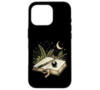 Carcasa para iPhone 16 Pro Goblincore Pool Billar Snooker Nature Cue Libro Lectura