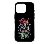 Carcasa para iPhone 16 Pro God Is Good All The Time Christian Cute Bible Versículo