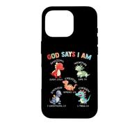 Carcasa para iPhone 16 Pro God Says I Am Dinosaur Bible Verses