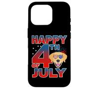 Carcasa para iPhone 16 Pro Golden Retriever Dog American Flag Sunglasses Happy 4th July