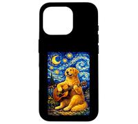 Carcasa para iPhone 16 Pro Golden Retriever Playing Guitar Whimsical Art Music Camping