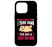 Carcasa para iPhone 16 Pro Golden Retriever You Are A Lucky Dog Mom Funny Puppy Dogs