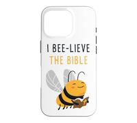 Carcasa para iPhone 16 Pro Gospel Kids Christian Faith Cute Bee: I Bee-Lieve The Bible