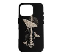 Carcasa para iPhone 16 Pro Gótico Polilla Anatomía Columna Luna Oculto Naturaleza