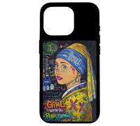 Carcasa para iPhone 16 Pro Graffiti Girl with a Pearl Earring - Colorful Pop Art Street