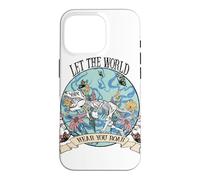 Carcasa para iPhone 16 Pro Gráfico Floral de Dinosaurio Hear You Roar Empowerment