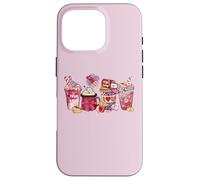 Carcasa para iPhone 16 Pro Gráfico Love Seasonal Coffee Tea Sweet Hearts