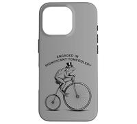 Carcasa para iPhone 16 Pro Gráfico significativo de Tomfoolery Penny-Farthing Bullfrog
