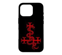 Carcasa para iPhone 16 Pro Gran Sello De Lilith Serpiente Cruz Símbolo Mitología Judía