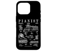 Carcasa para iPhone 16 Pro Grand Piano Old Vintage Patent Pianist Dibujo Print