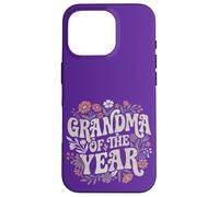 Carcasa para iPhone 16 Pro Grandma of The Year Retro Floral Cute Grandmother Vintage