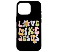 Carcasa para iPhone 16 Pro Groovy Love Like Jesus Religious God Christian Graphic