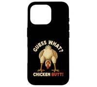 Carcasa para iPhone 16 Pro Guess What Chicken Butt Meme Funny Chicken Farmer