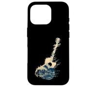 Carcasa para iPhone 16 Pro Guitarra Wave Art Japonés Cool Hombres Mujeres Motivo Amante De La M